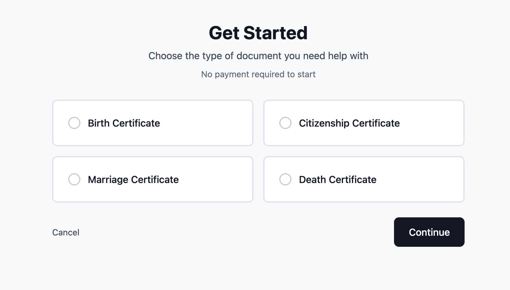 Choose your document