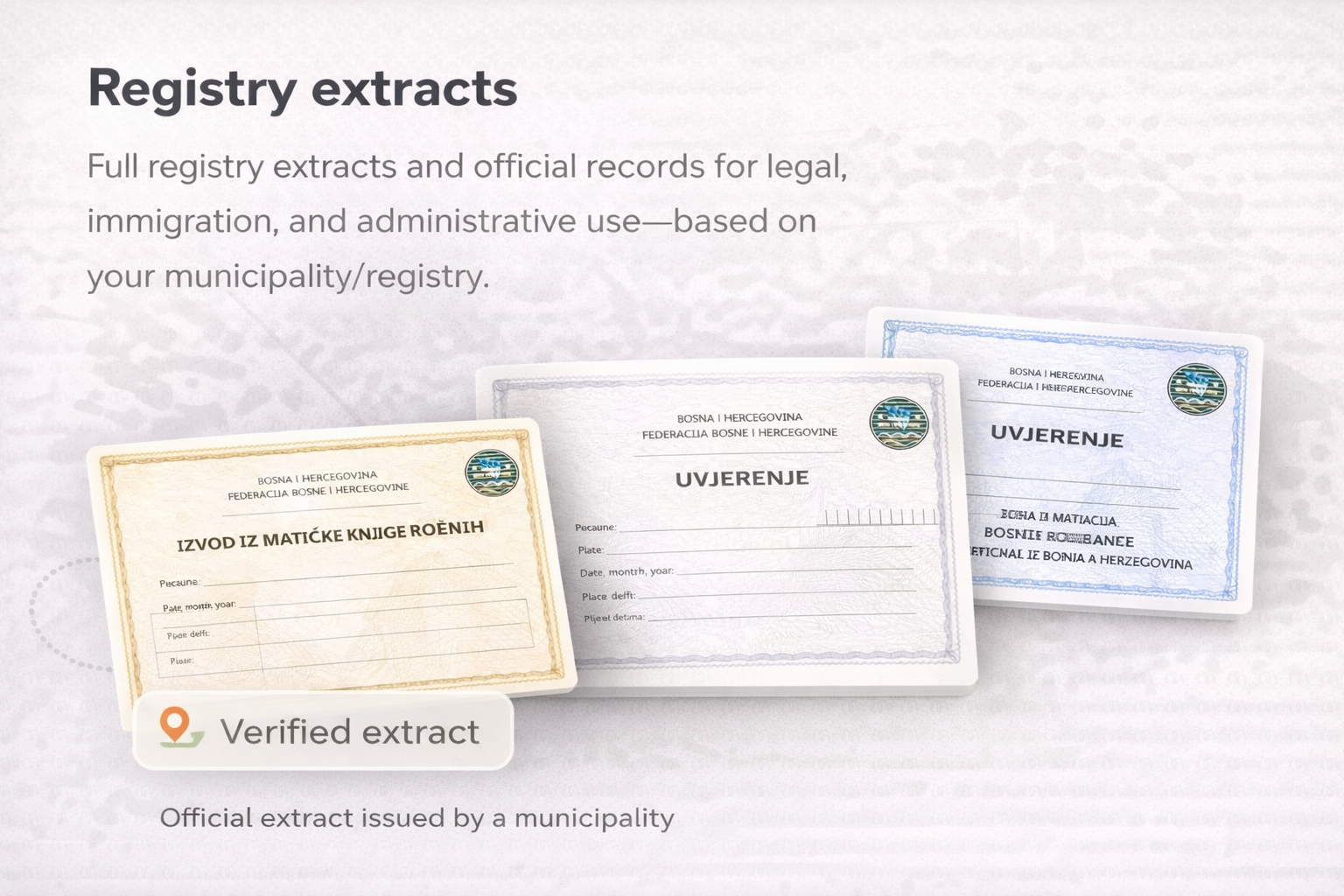 Registry Extracts Example