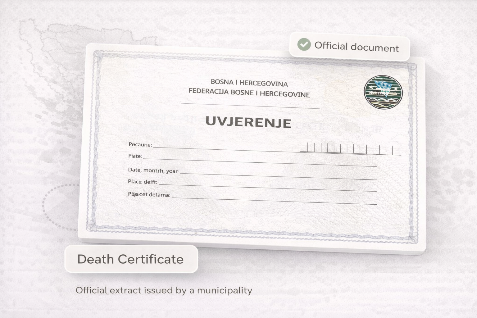Death Certificate Example